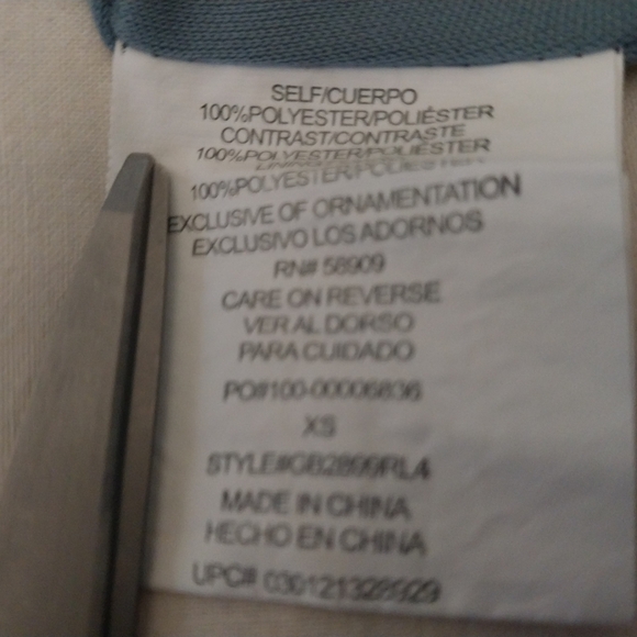 Gianni Bini Blue Cropped Embellished Camisole - Picture 8 of 9